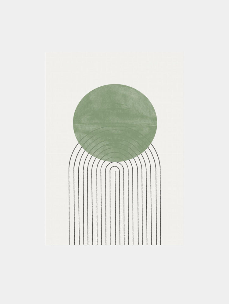 Green Moon I Art Print