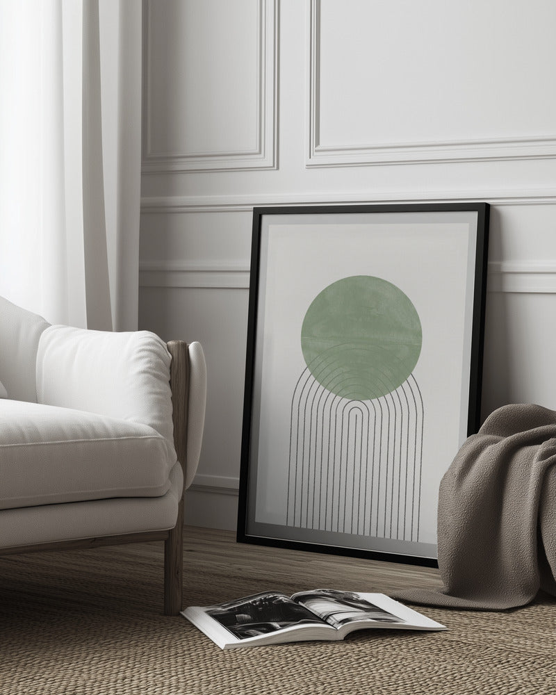 Green Moon I Art Print