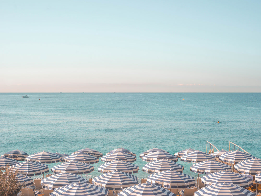 Riviera Beach Umbrellas Art Print