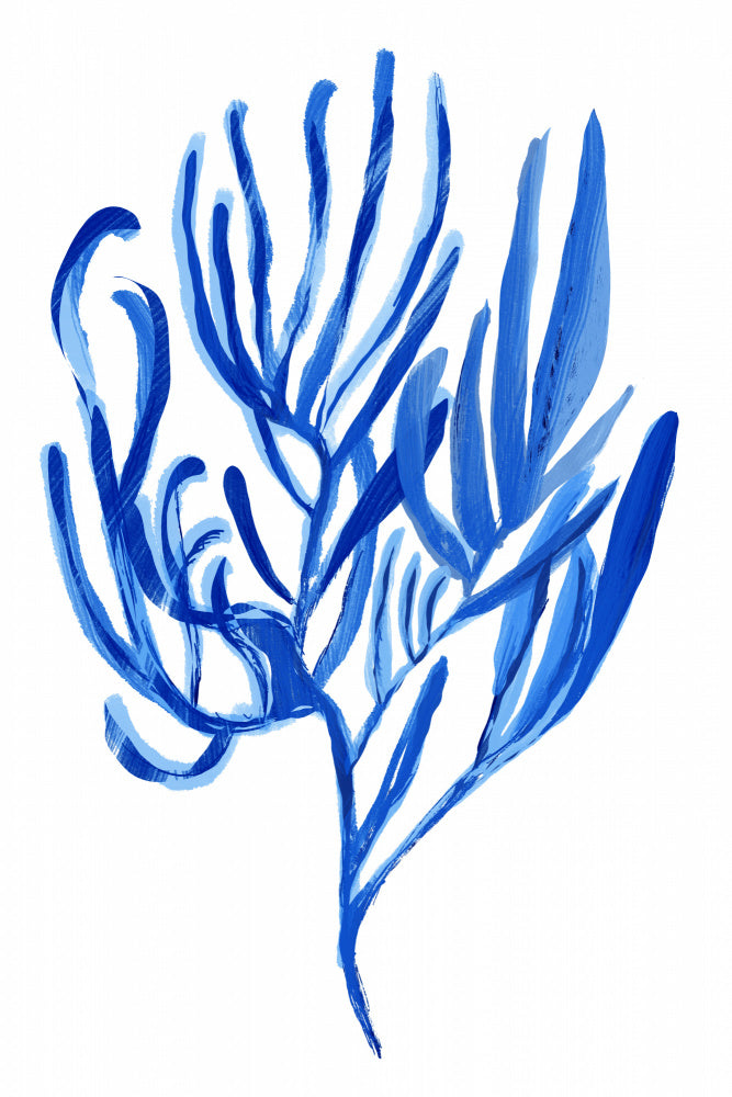 Blue Aquatic Plant Art Print