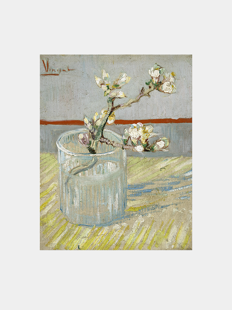 Van Gogh "Sprig of flowering almond in a glass (1888) " Art Print