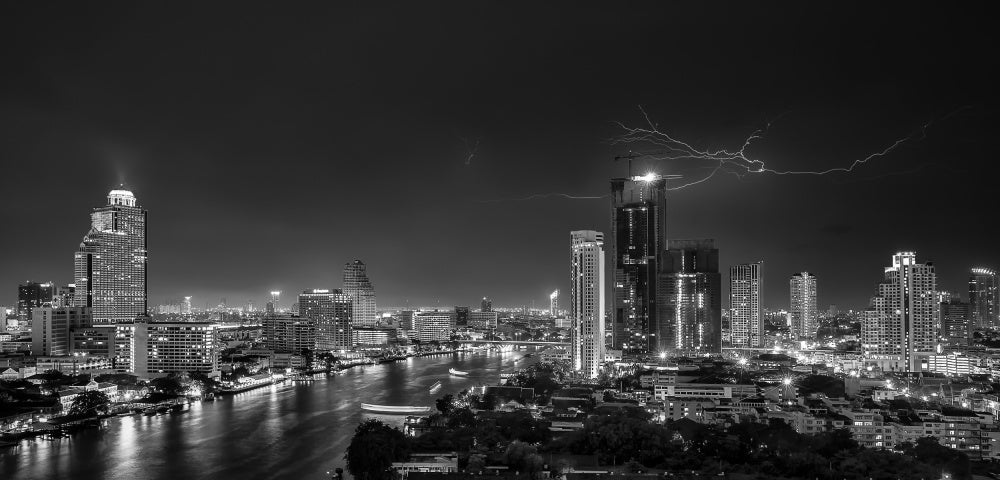 Bangkok lightning Art Print