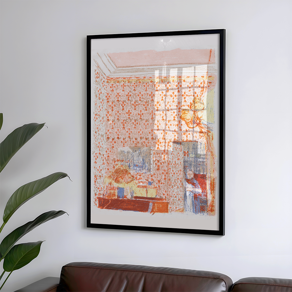 Édouard Vuillard "Interior with Pink Wallpaper I (1899)" Art Print