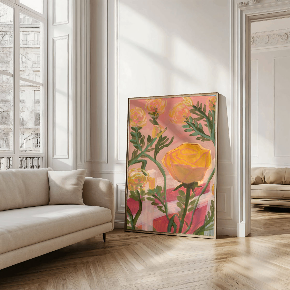 Yellow Rose Art Print