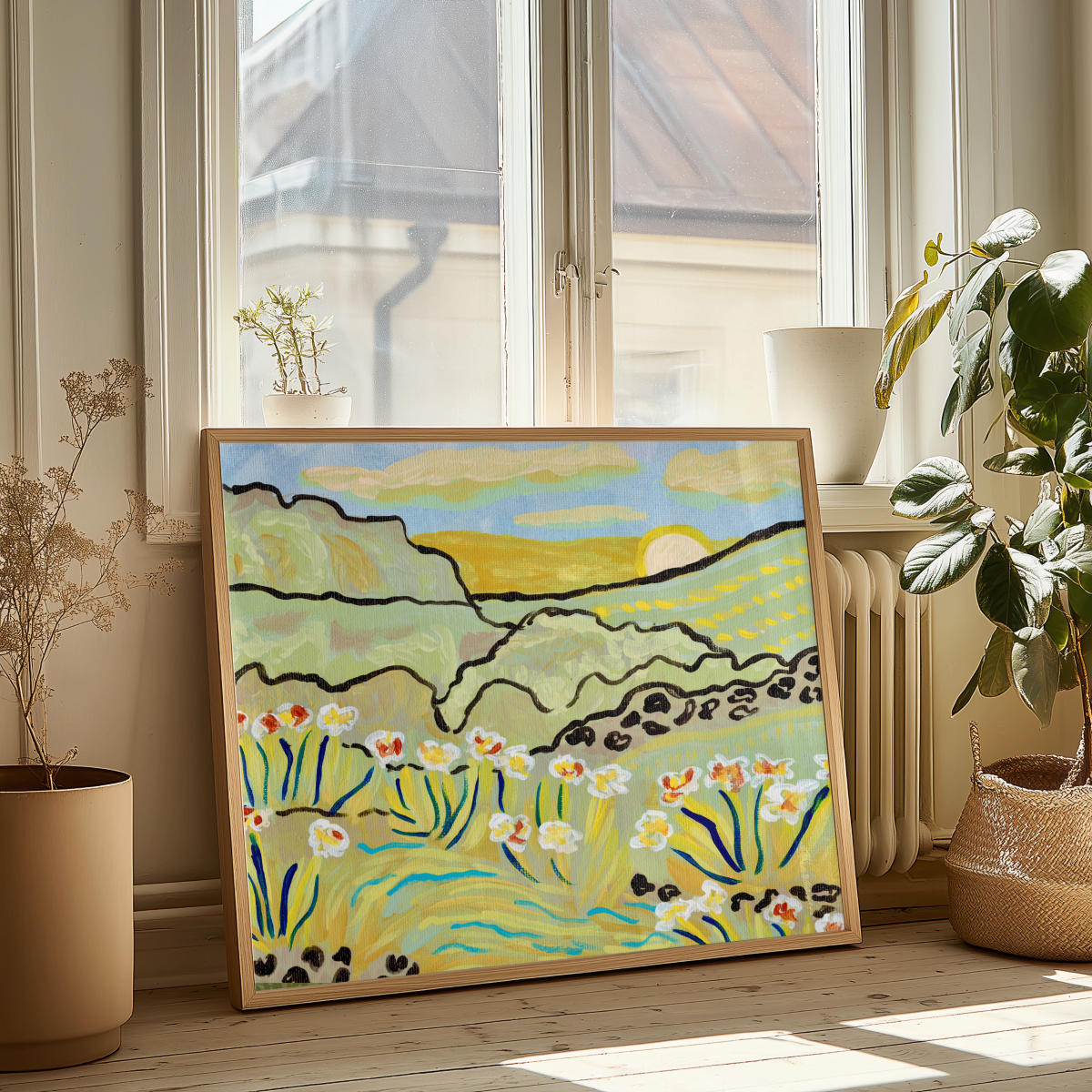 Light Green Landscape Art Print