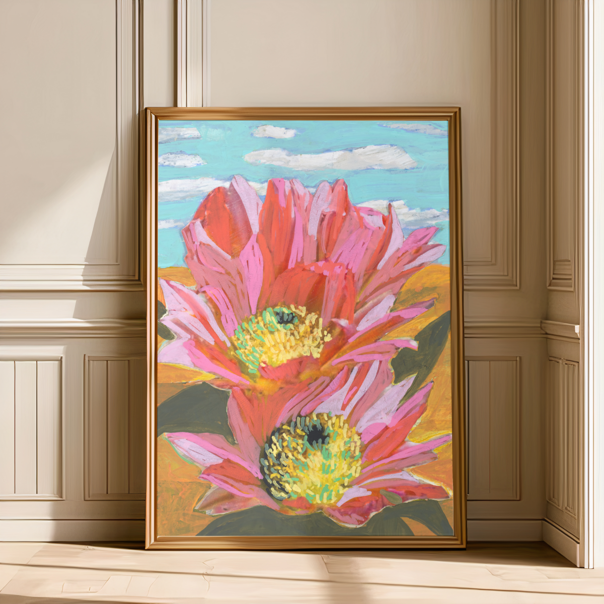 Pink Desert Flowers Art Print