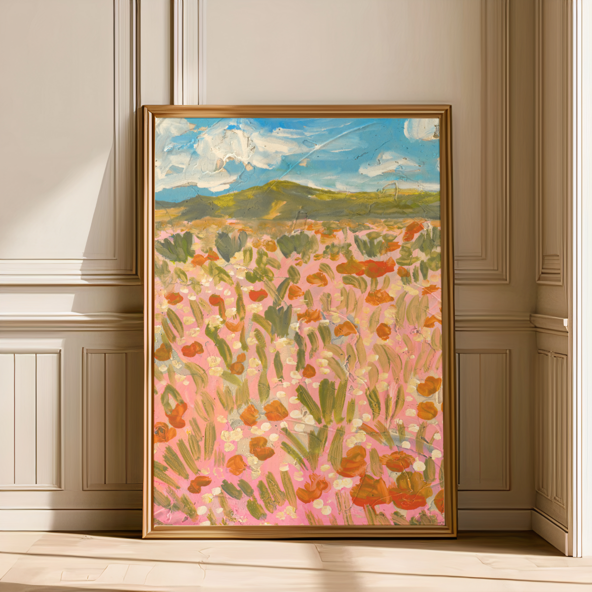 Textured Wildflowers Art Print