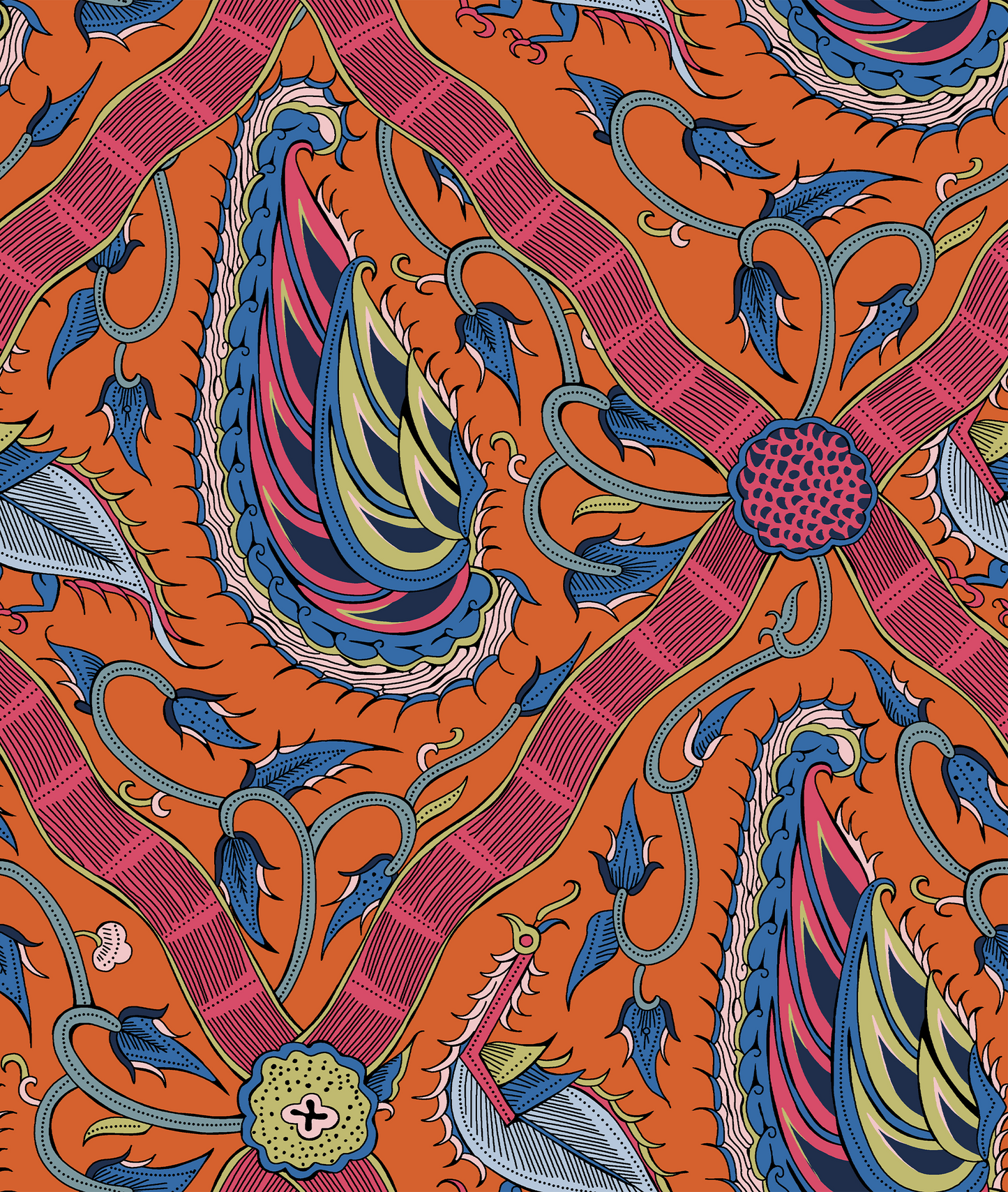Indah Terracotta Wallpaper