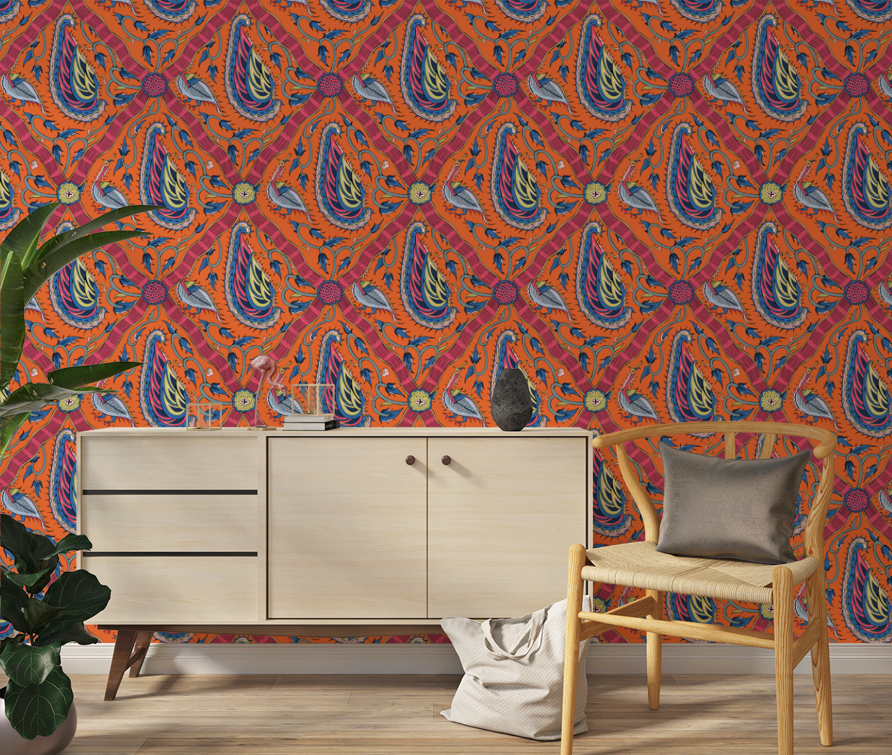 Indah Terracotta Wallpaper