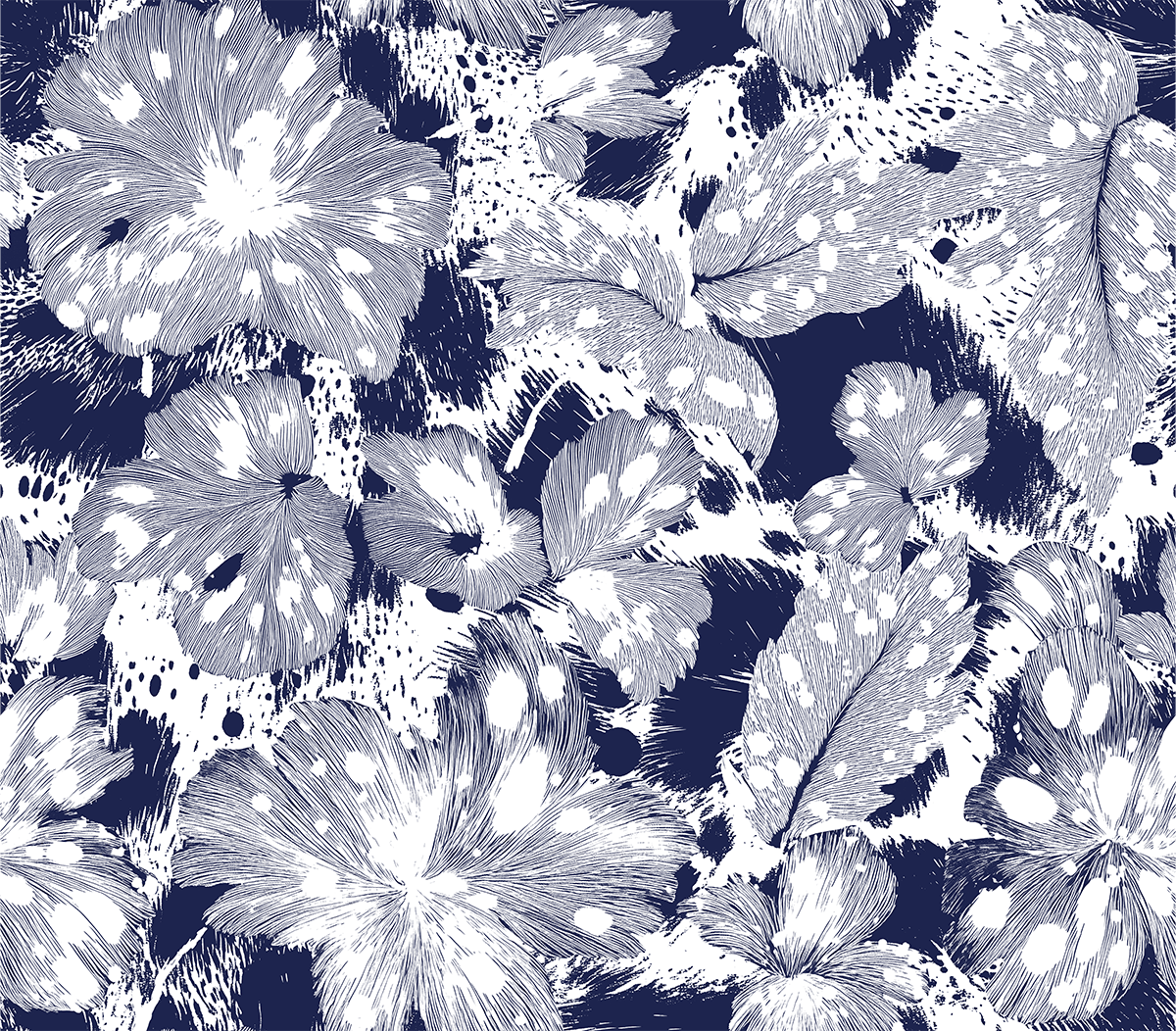 Mono Chic Tealish Blue Wallpaper