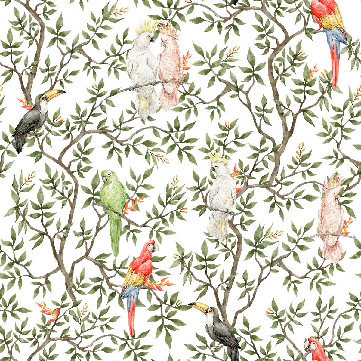 Tropical Parrot Wallpaper