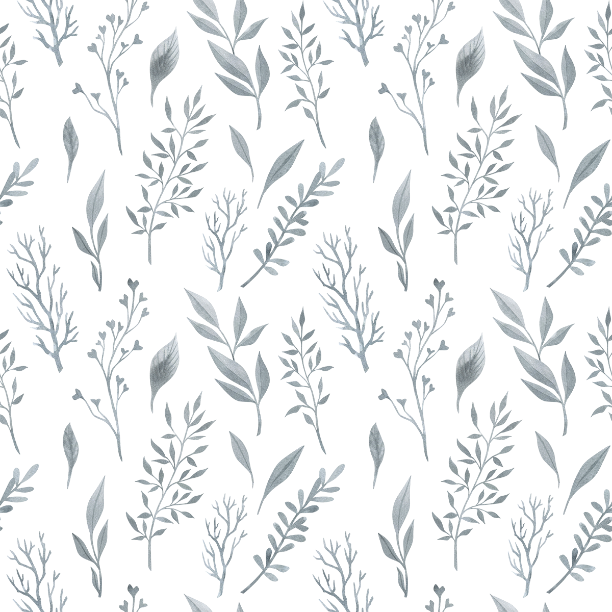 Grey Floral Wallpaper