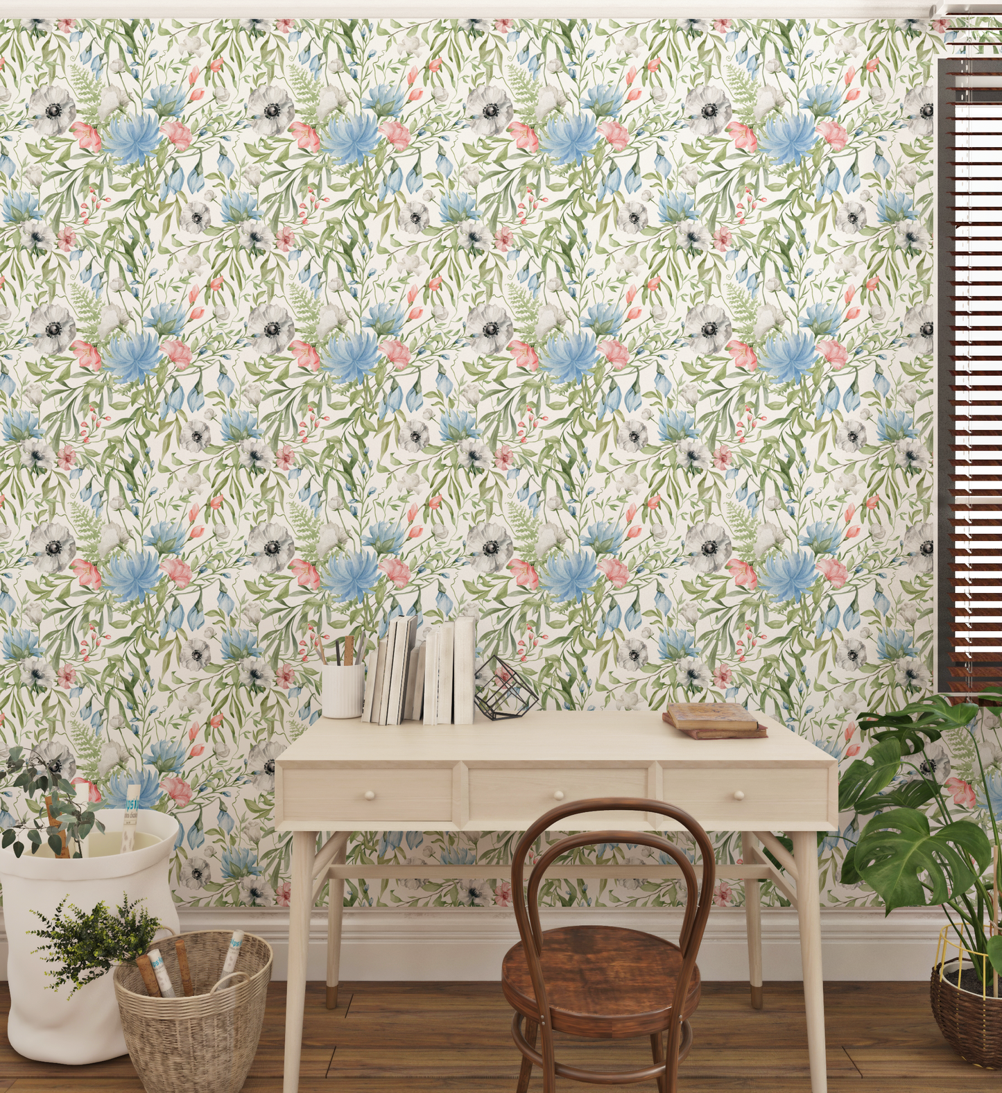 Secret Garden Wallpaper Blue