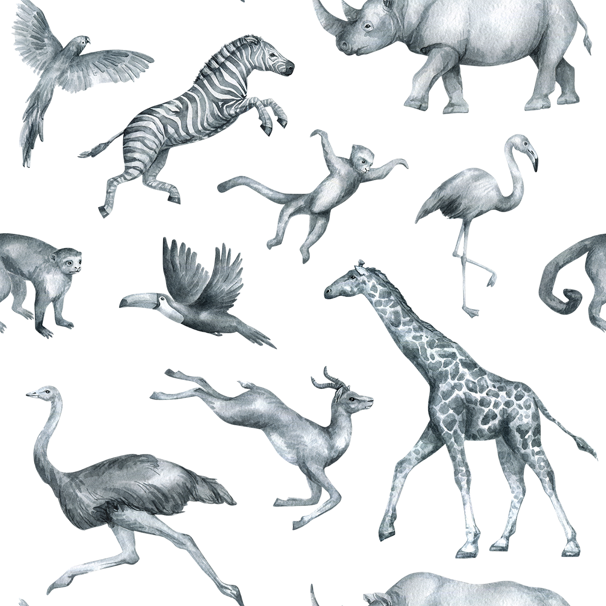 Rhino and Friends Wallpaper