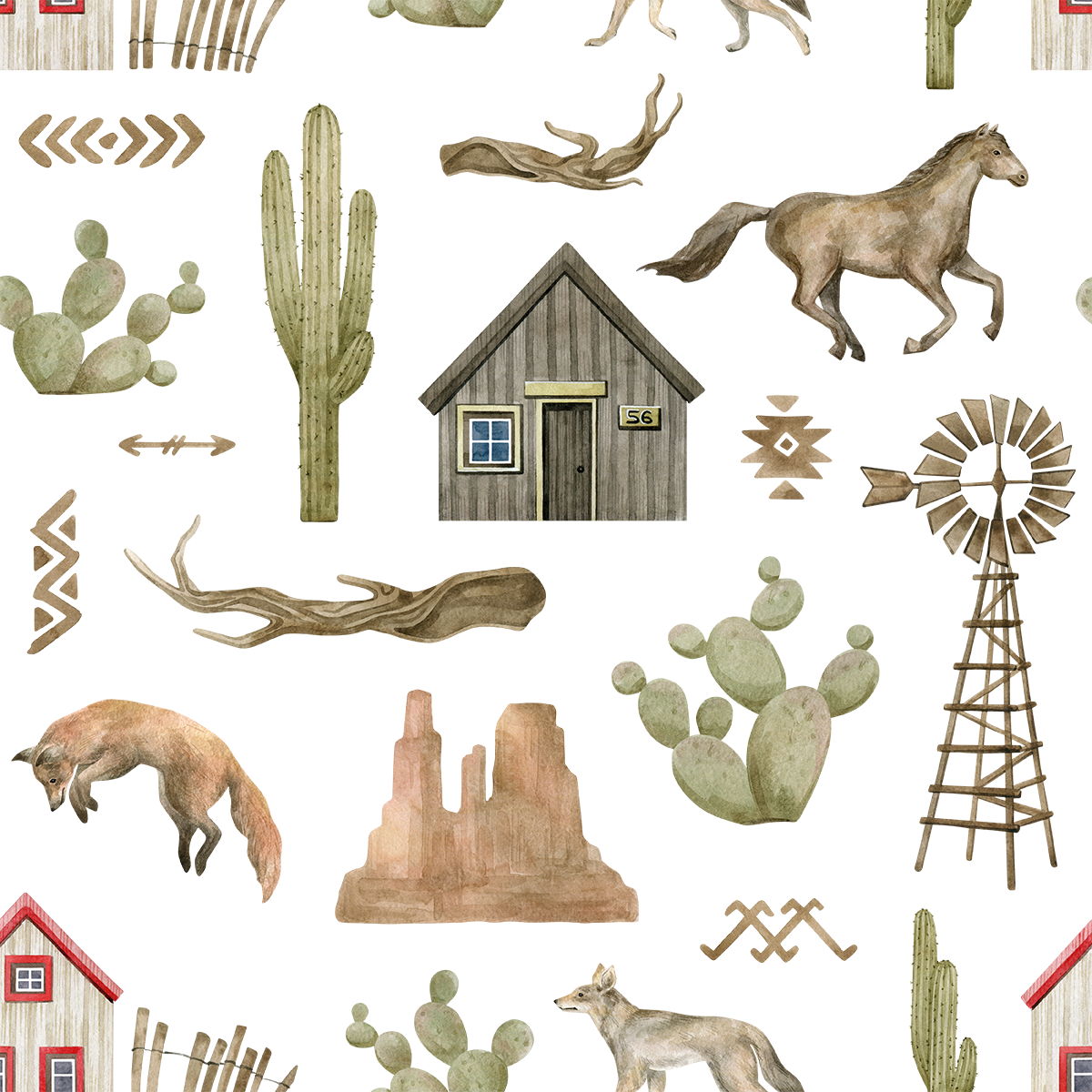 Prairies with Wild Horses Wallpaper