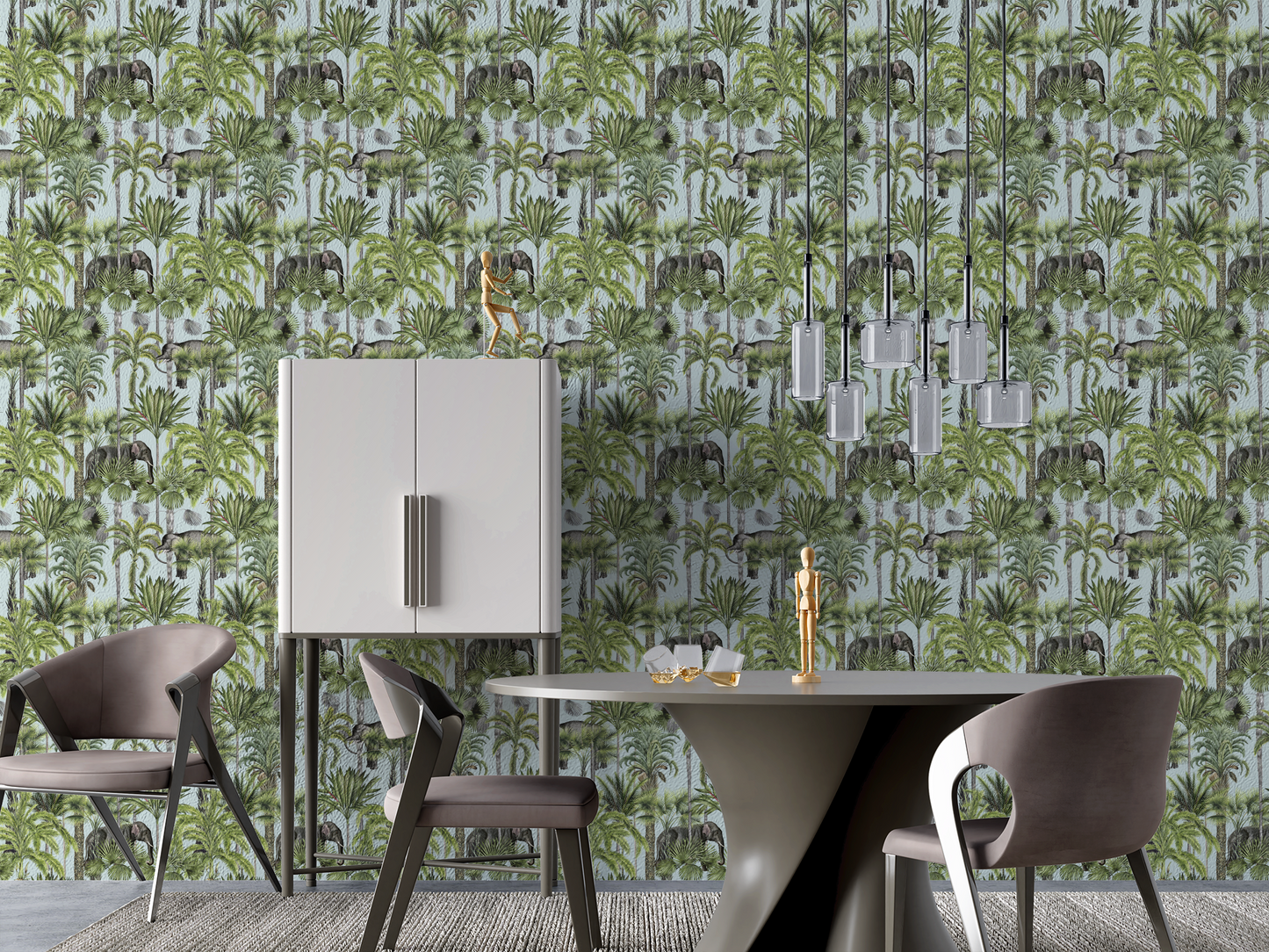 Tropical Light Blue Wallpaper