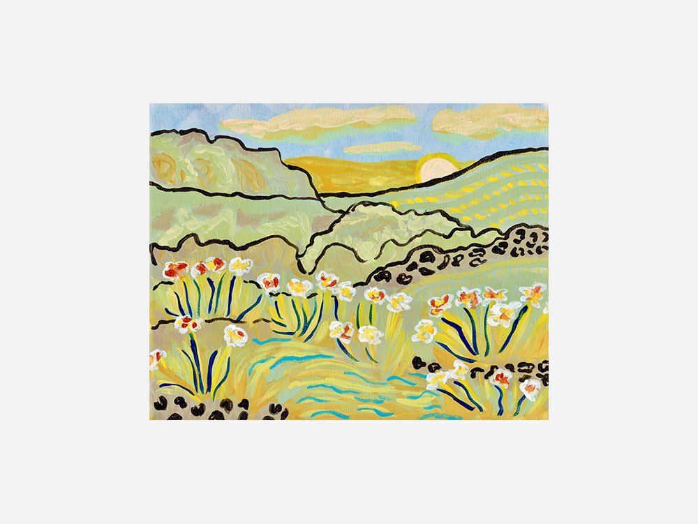 Light Green Landscape Art Print