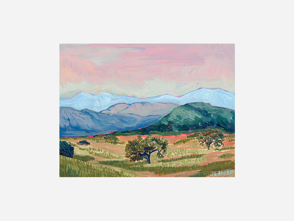 Pastel Live Oaks Art Print