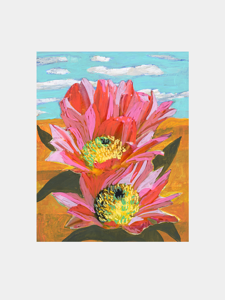 Pink Desert Flowers Art Print