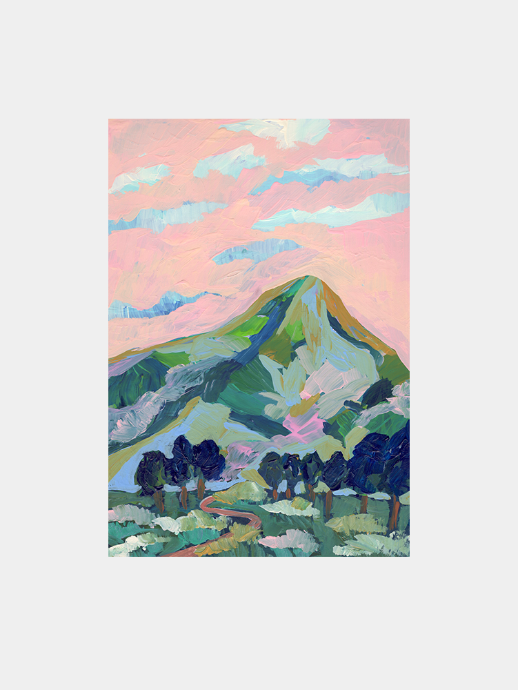Pink Mountain Art Print