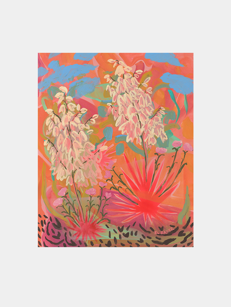 Retro Yucca Art Print