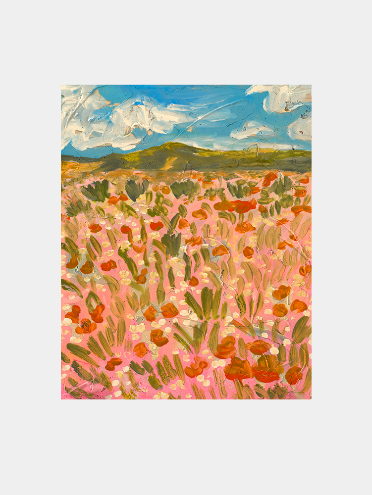 Textured Wildflowers Art Print