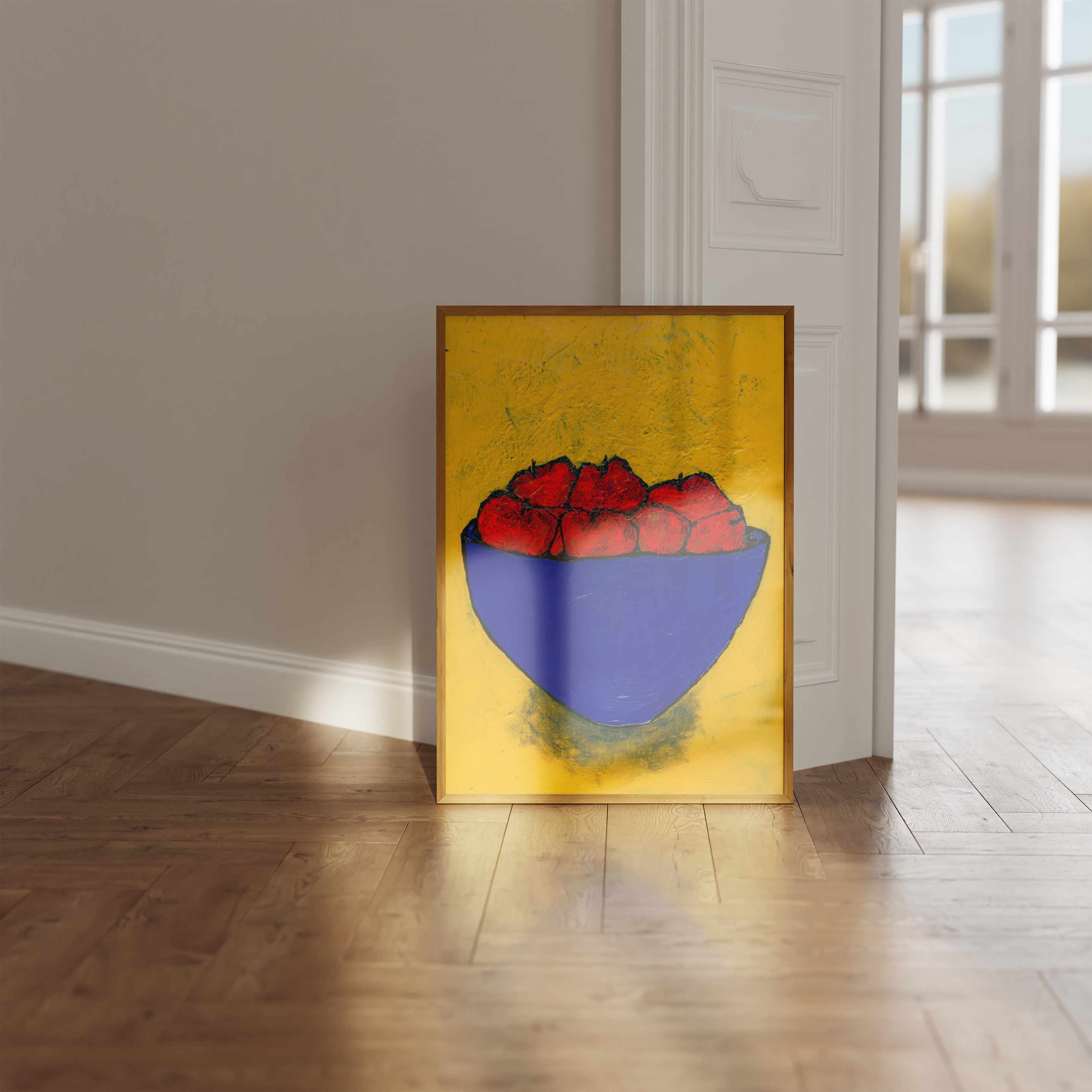 Red Apples Blue Bowl