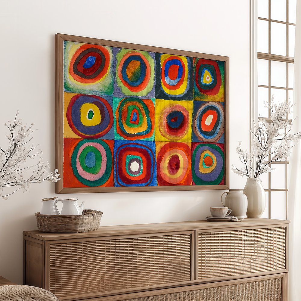 Kandinsky: "Quadrate mit konzentrischen Ringen (1913)"  Art Print