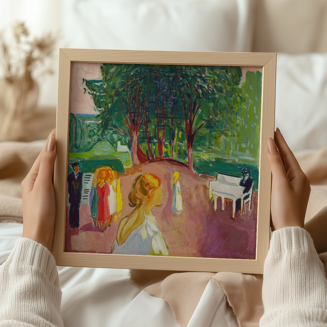 Edvard Munch: "Flirting in the Park" Art Print