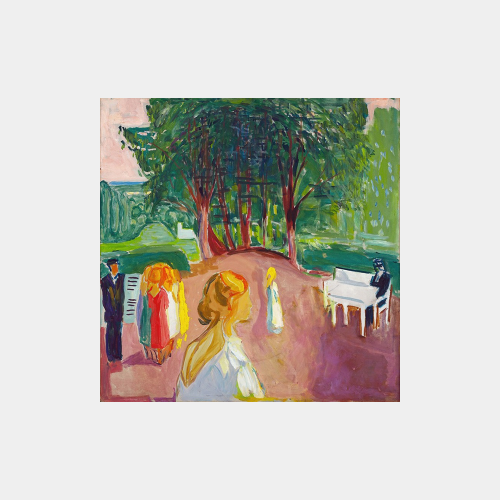 Edvard Munch: "Flirting in the Park" Art Print