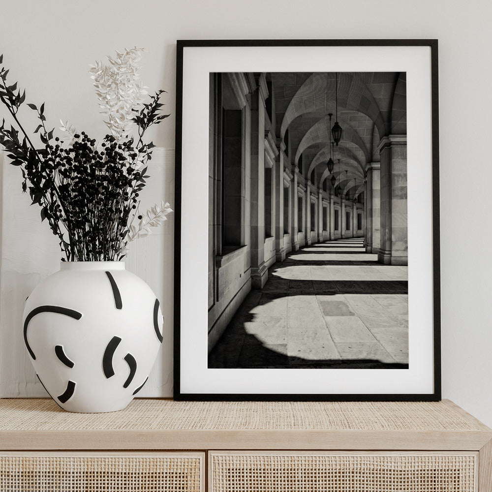 Curved Corridor Art Print