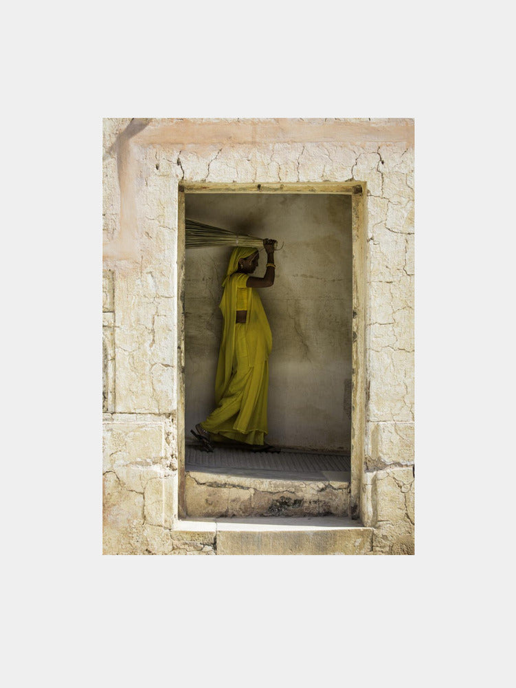 Woman In Yellow Art Print