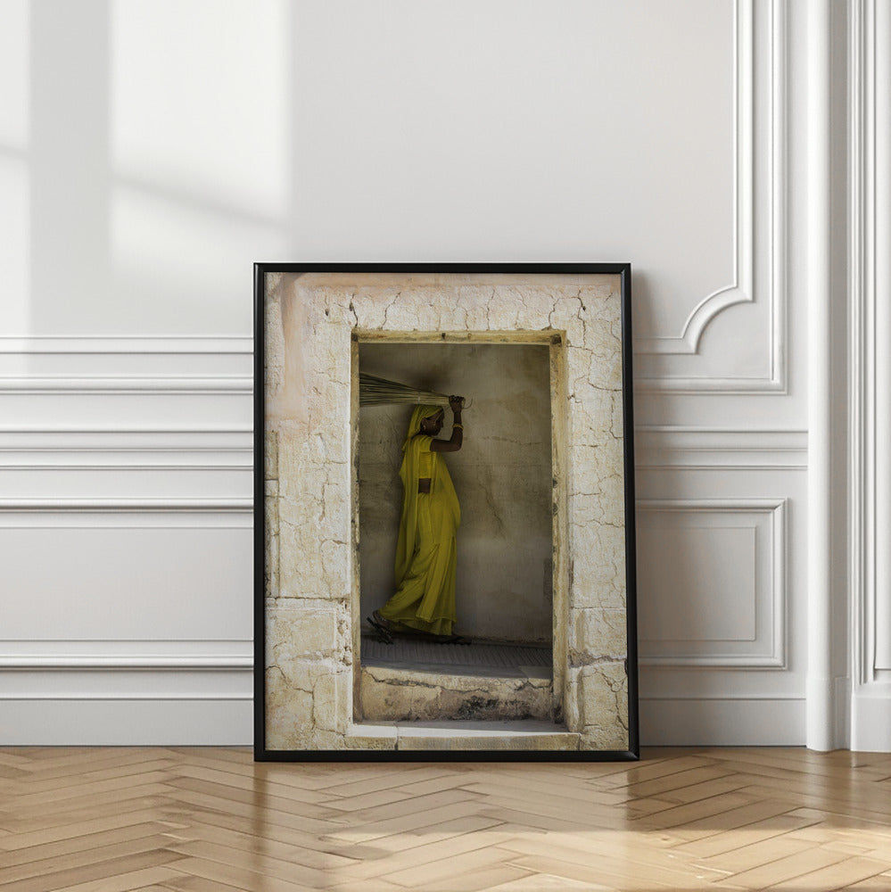 Woman In Yellow Art Print