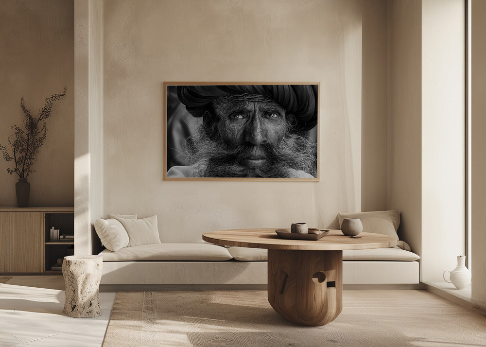 Elderly Rabari man Art Print