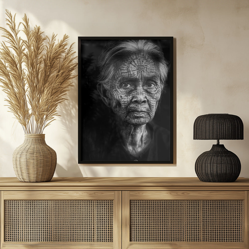 When you make your face into art Art Print