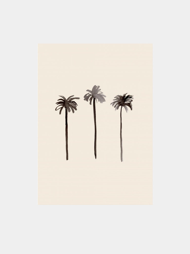 Palm Trees Ink Art Print
