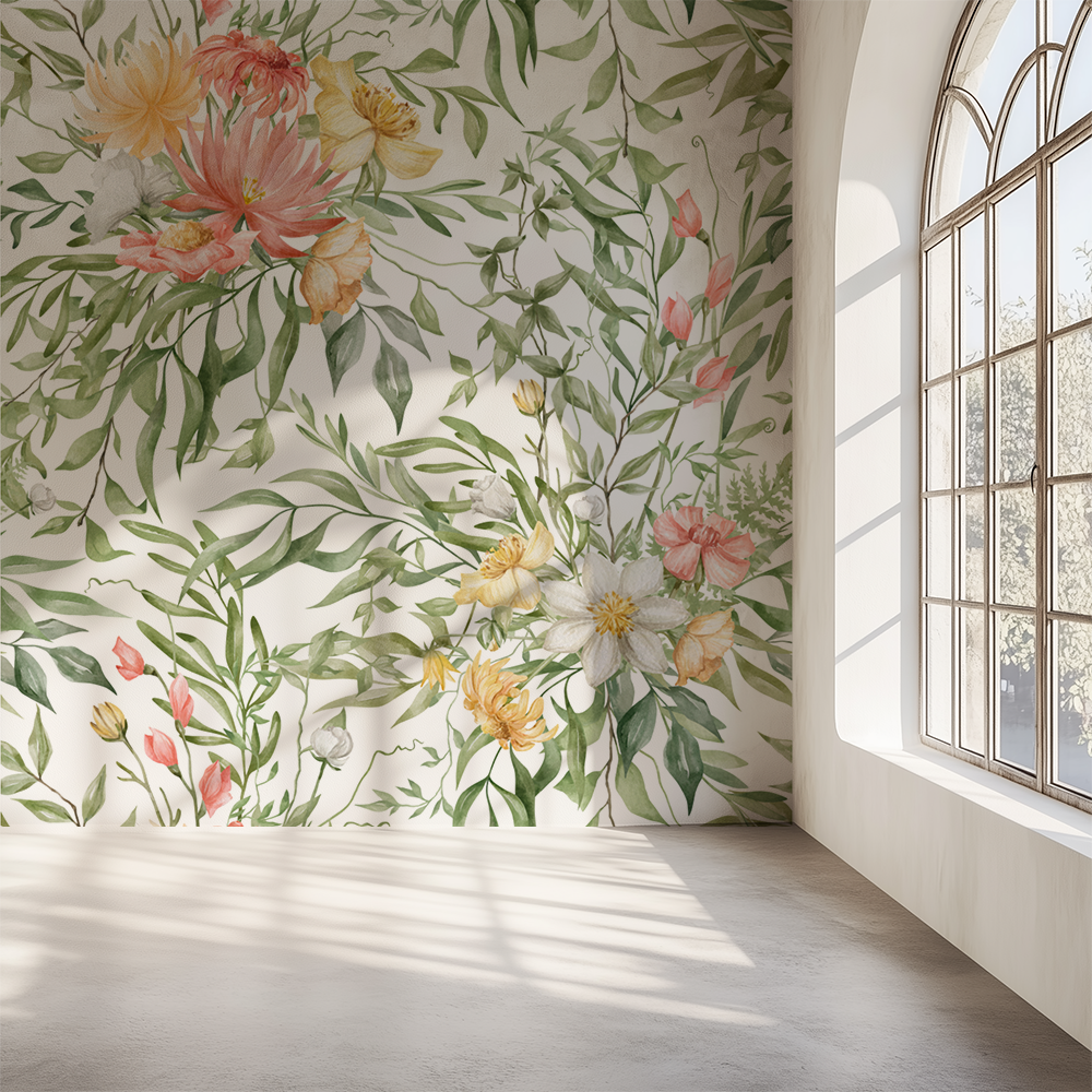 Secret Garden Wallpaper Pink and yellow Wallpaper