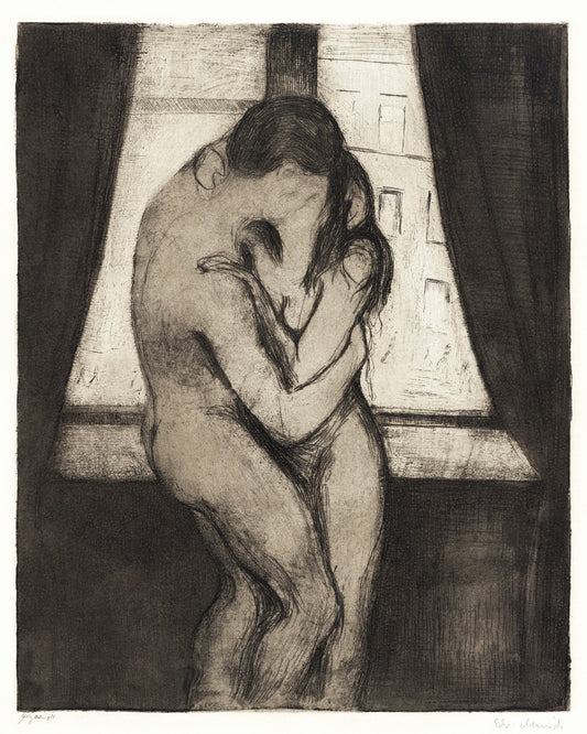 Edvard Munch: "The Kiss 1895" Art Print
