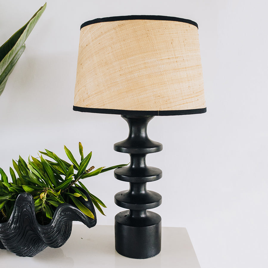 Black Small Stepped Lamp Base