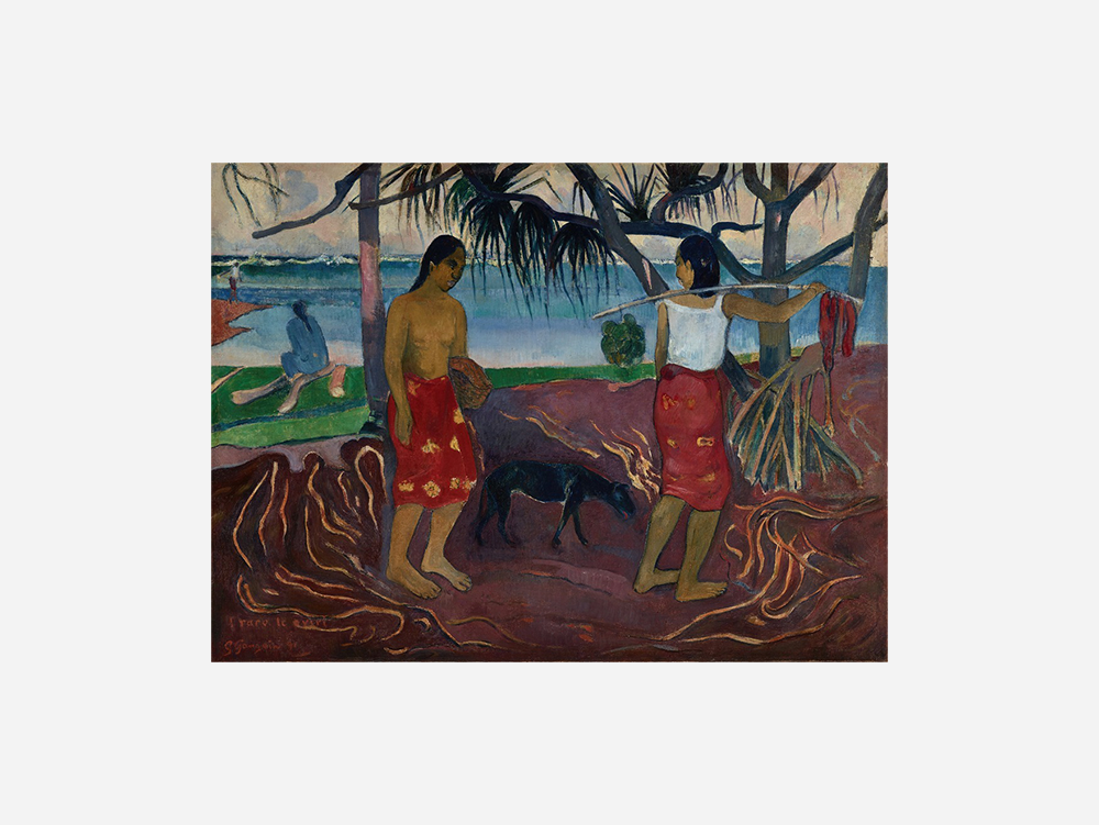 Paul Gauguin: "I Raro te Oviri (Under the Pandanus) (1891)" Art Print