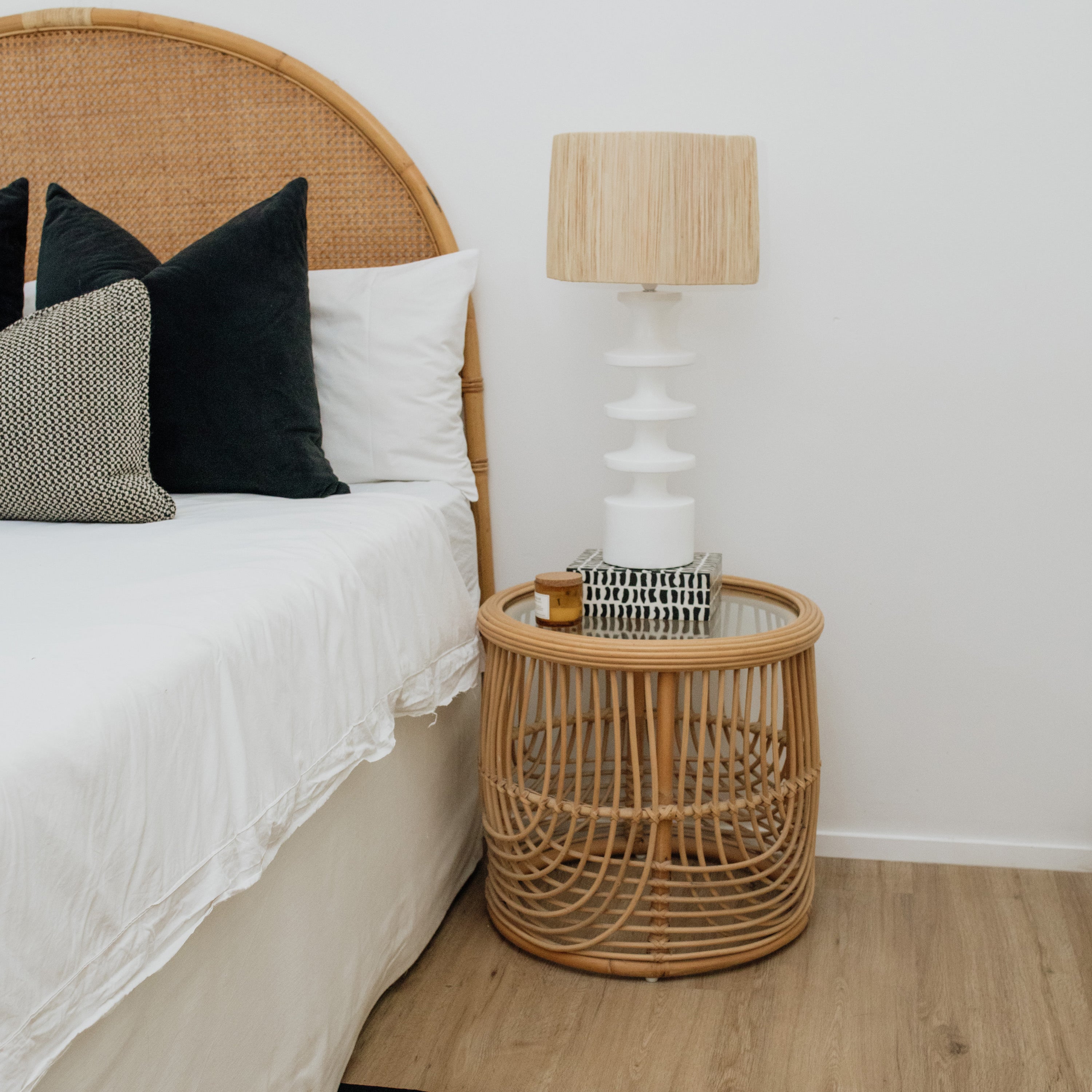 White Small Stepped Lamp Base
