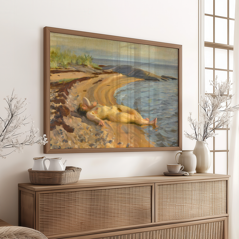 Anders Zorn: "On The Beach (1910)" Art Print