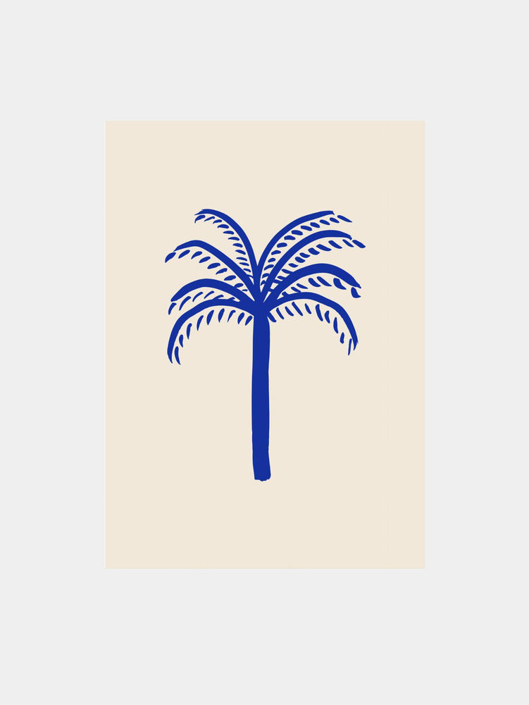 Blue Palm Art Print