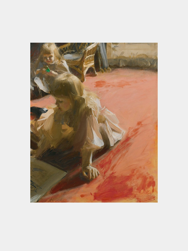 Anders Zorn: "A Portrait Of The Daughters Of Ramón Subercaseaux (1892)" Art Print