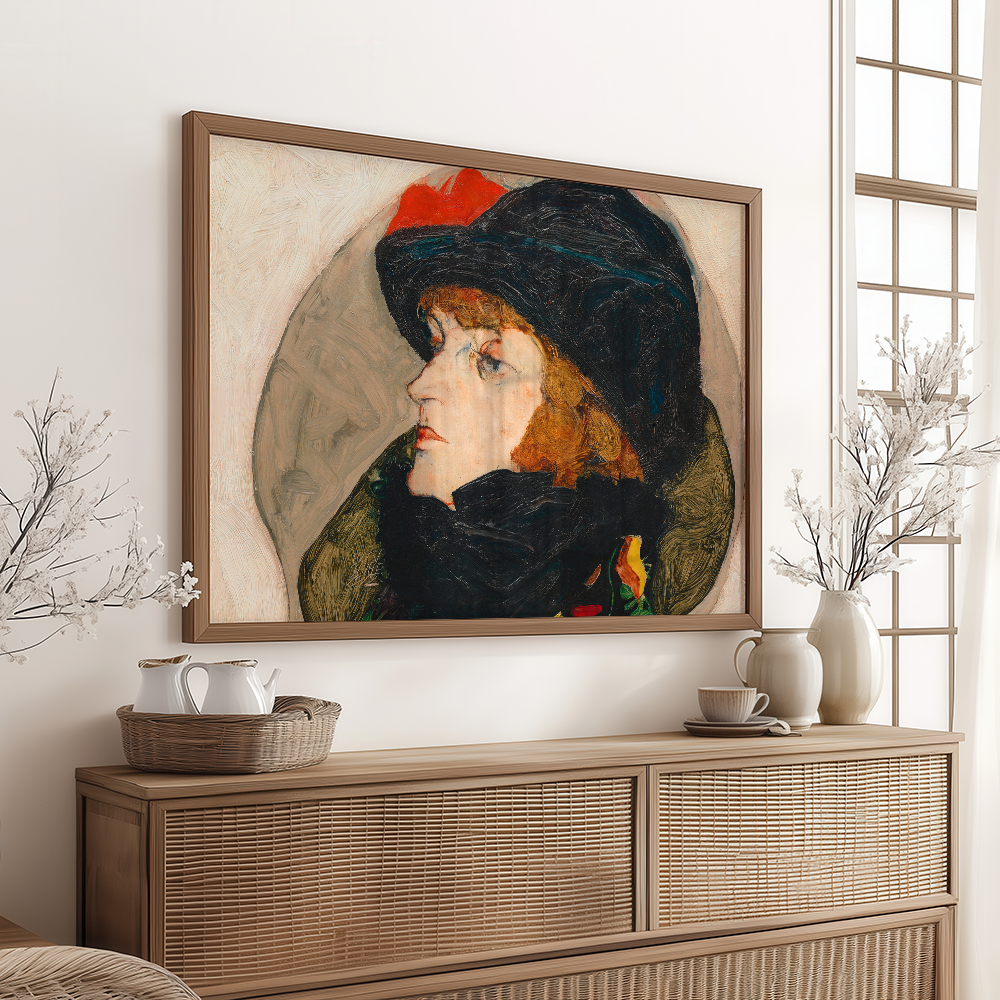 Egon Schiele "Porträt Ida Roessler (1912)" Art Print