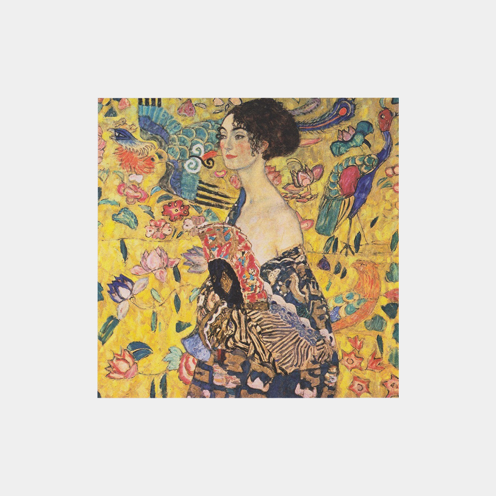 Gustav Klimt: "Woman with fan (1917-1918)" Art Print