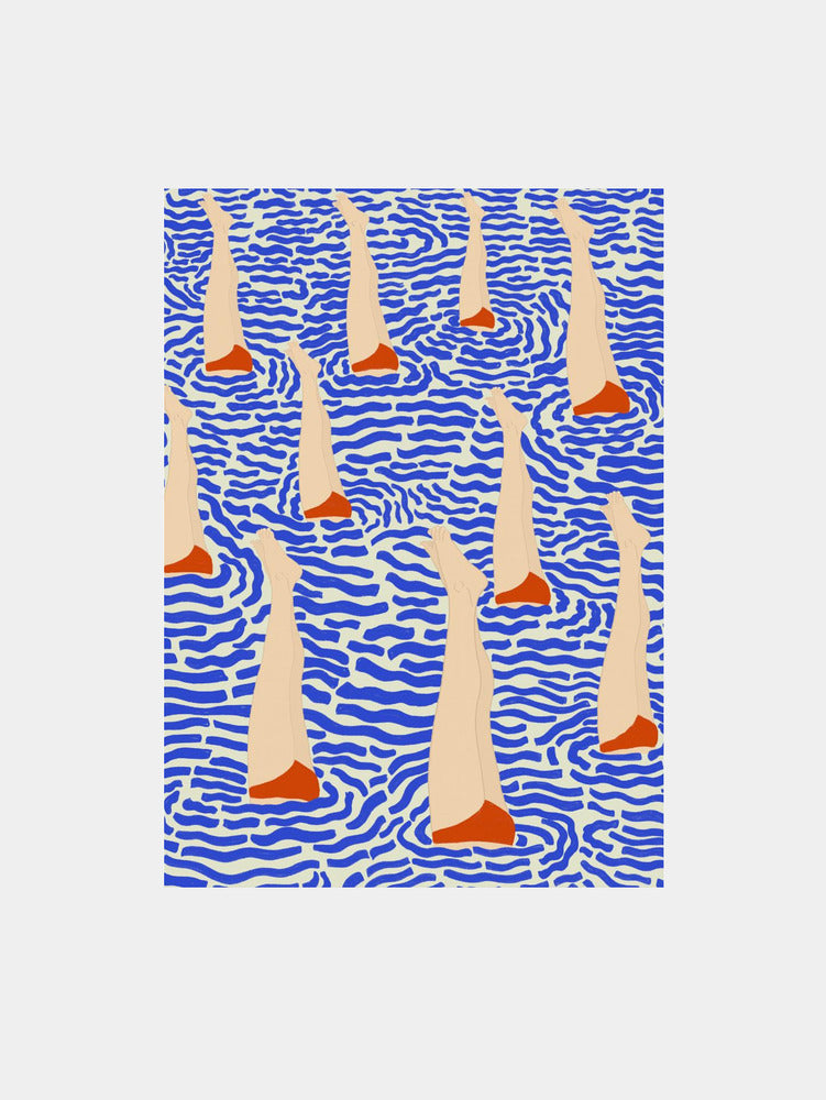 Bañistas Art Print