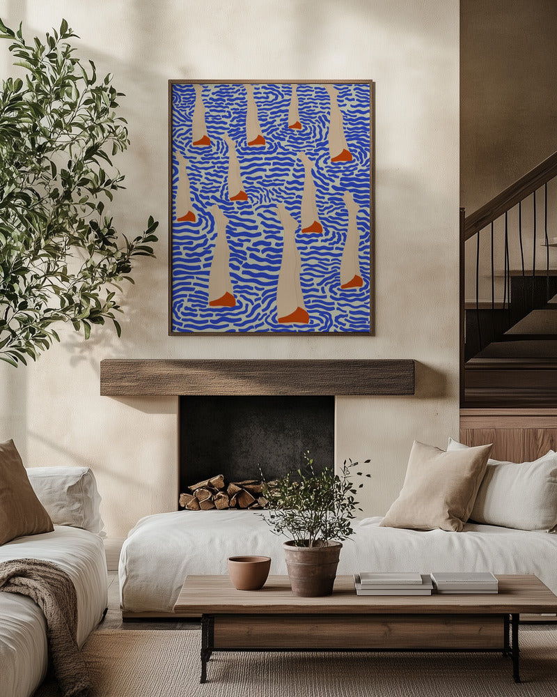 Bañistas Art Print