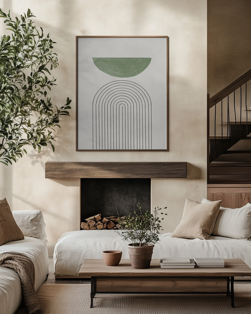 Green Moon III Art Print