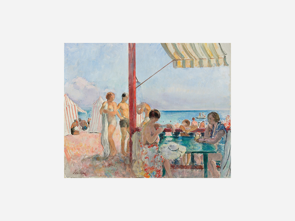 Henri Lebasque - "Le Bar Sur La Plage (1923-25)" Art Print